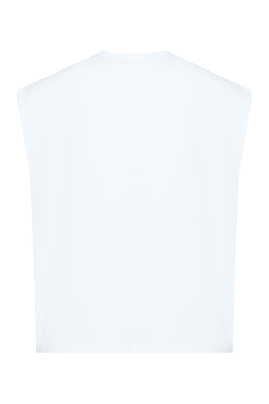White muscle tee