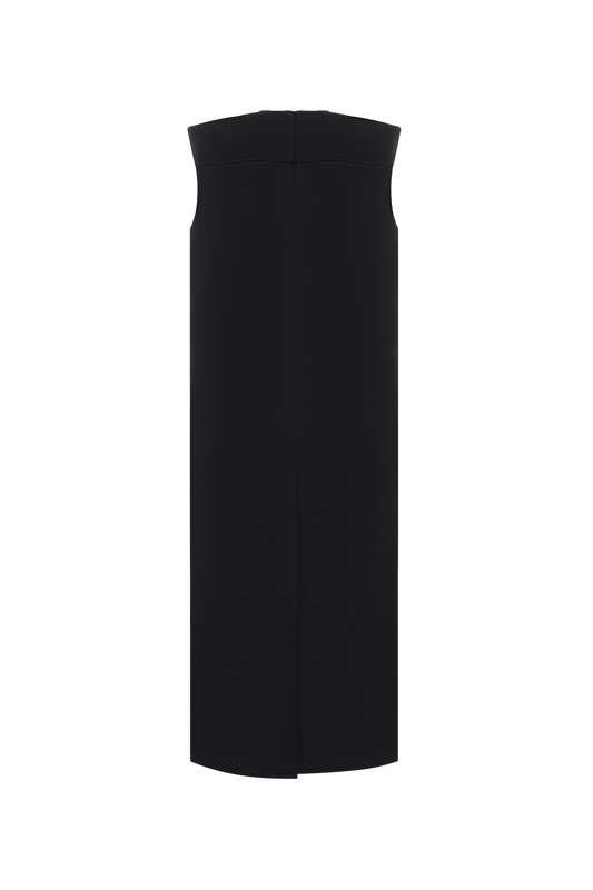 Dress with shoulder pads