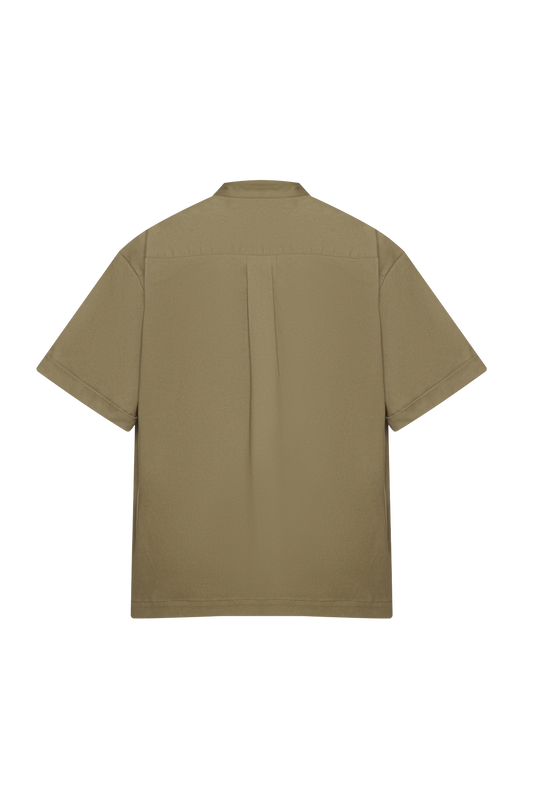 Khaki boxy shirt(unisex)