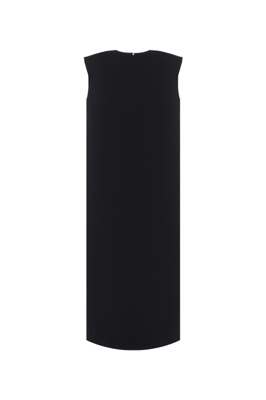 Dress with shoulder pads