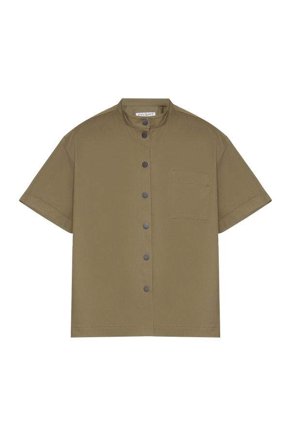 Khaki boxy shirt (unisex) 