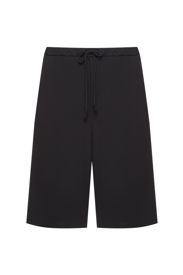 Black long boxy shorts (unisex)