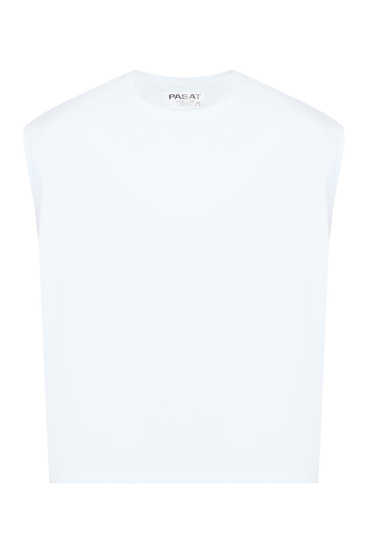 White muscle tee