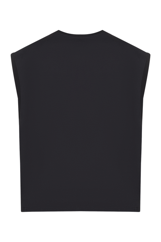 Black muscle tee