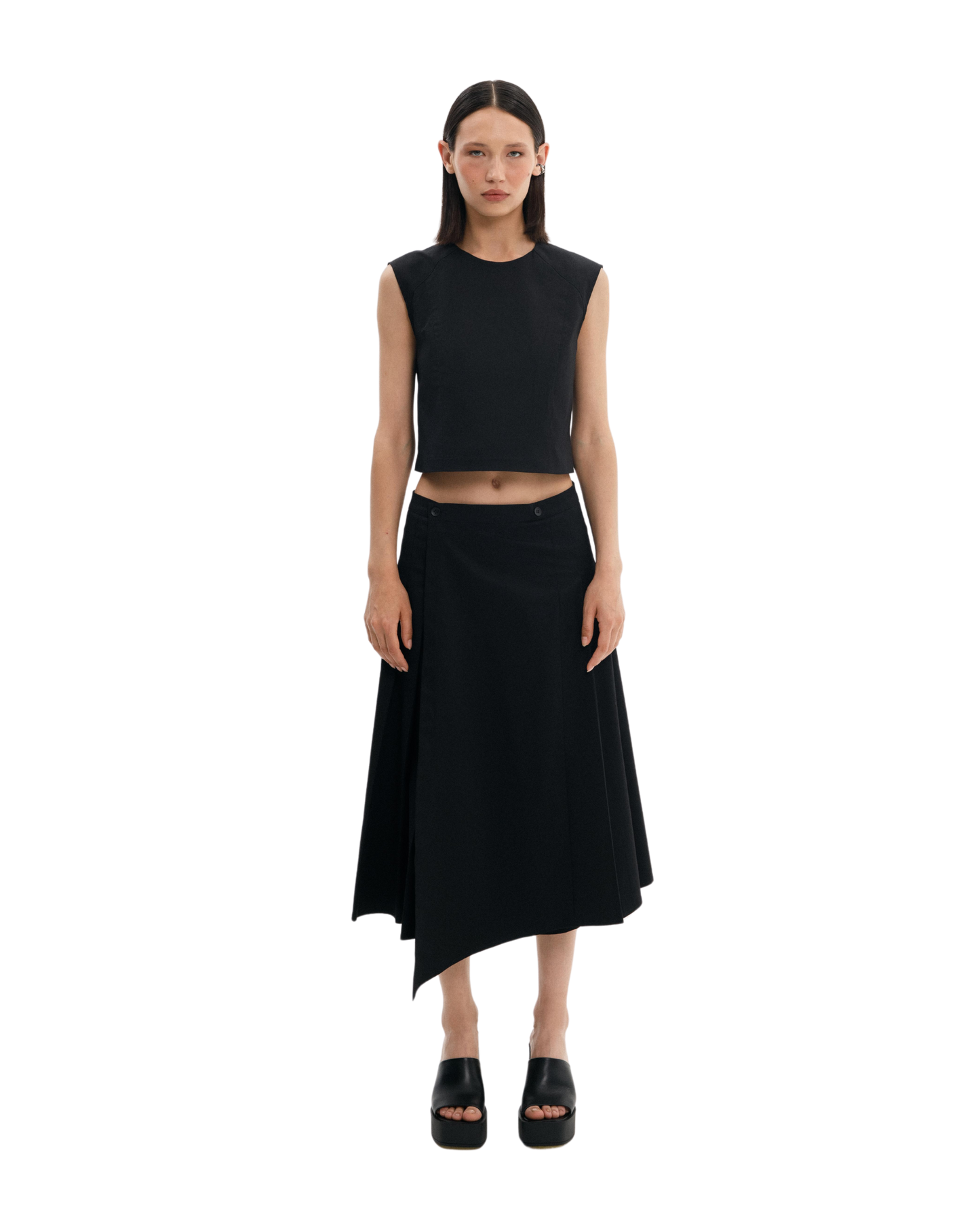 COTTON PLEATED SKIRT