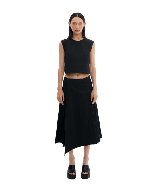 COTTON PLEATED SKIRT