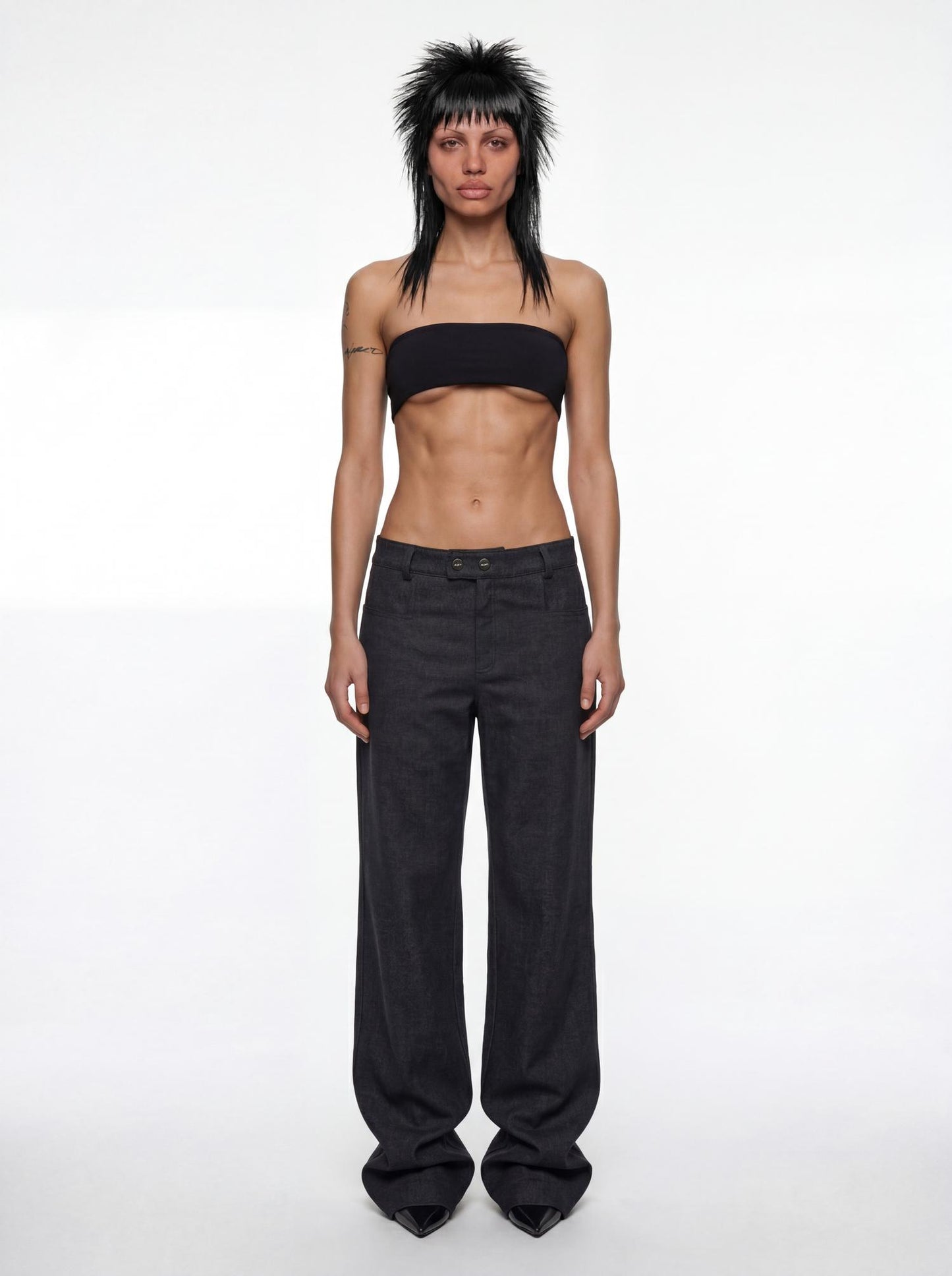 ZIP DARK JEANS(unisex)