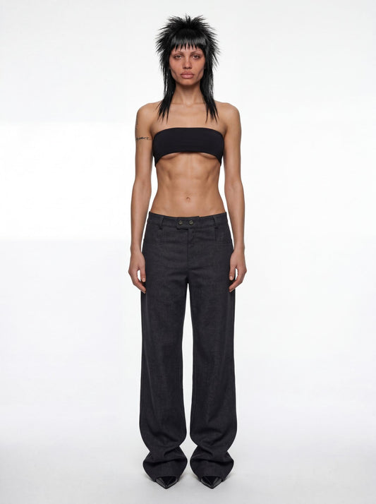 ZIP DARK JEANS(unisex)